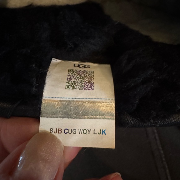 UGG Black Leather Classic Ultra Mini Boots - Picture 7 of 7